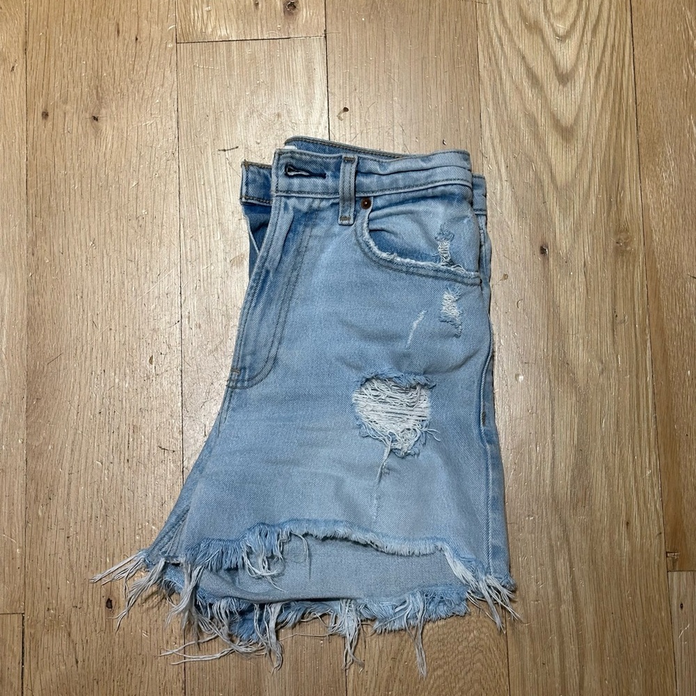 Abercrombie & Fitch Light Blue High Rise Shorts
